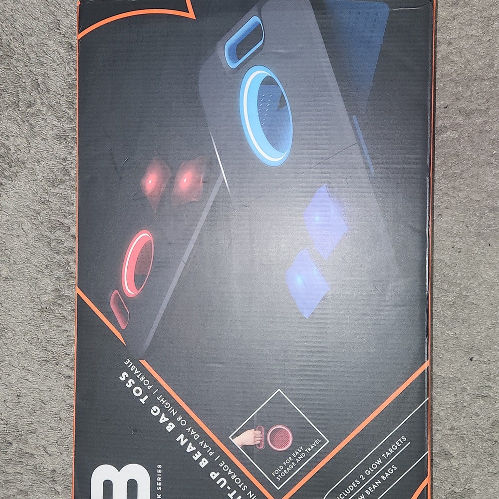 LED Light-Up Bean Bag Toss Game - Black and Blue